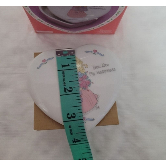 Vintage 1995 Precious Moments Jewelry Box Heart Shaped White Pink (NEW) - Picture 12 of 12
